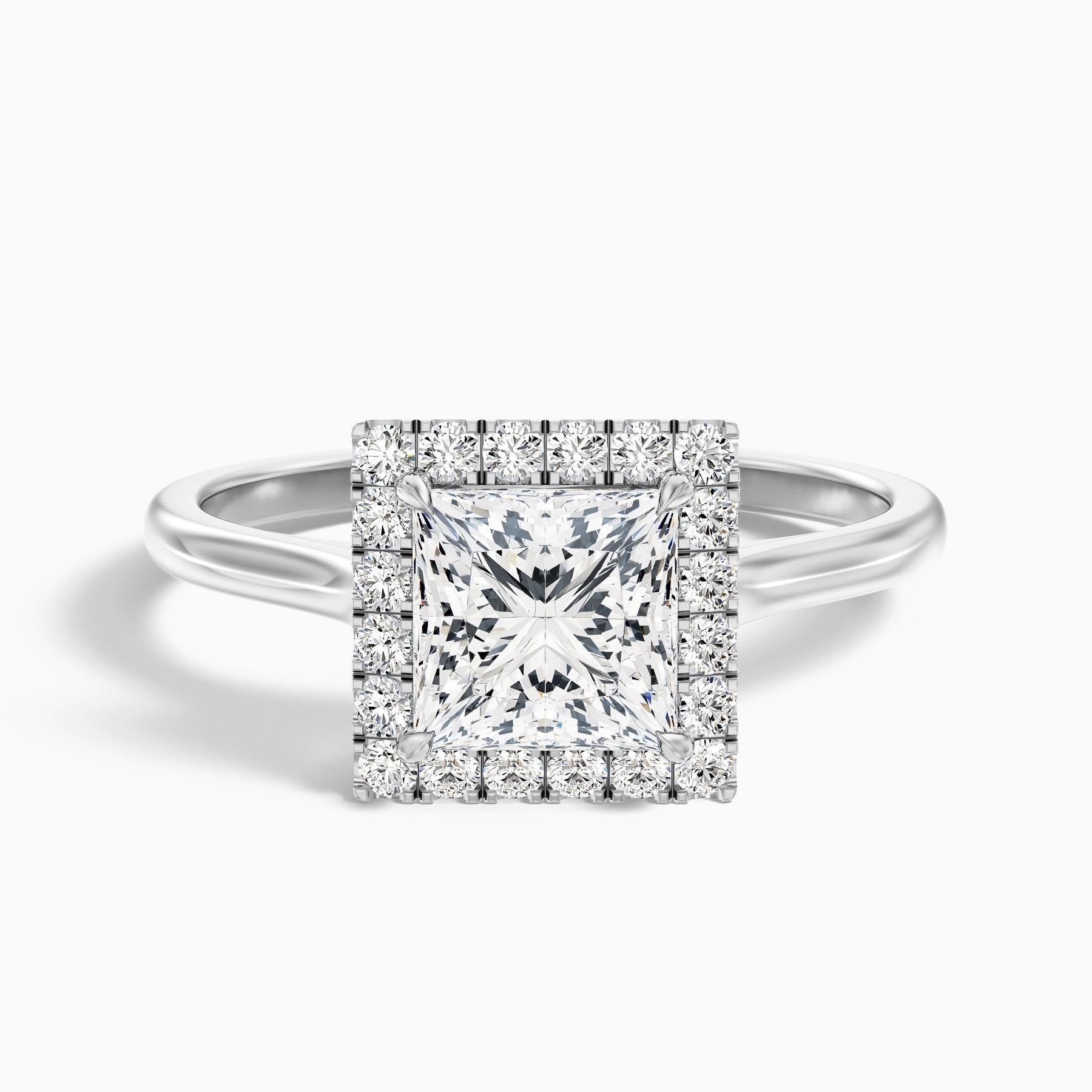 Belladore 1 Carat Princess Halo Pave Lab Grown Diamond Ring